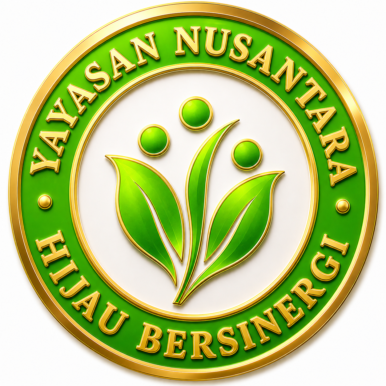 Logo melingkar Yayasan Nusantara Hijau Bersinergi